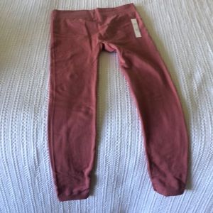 Fleece lined mauve leggings
